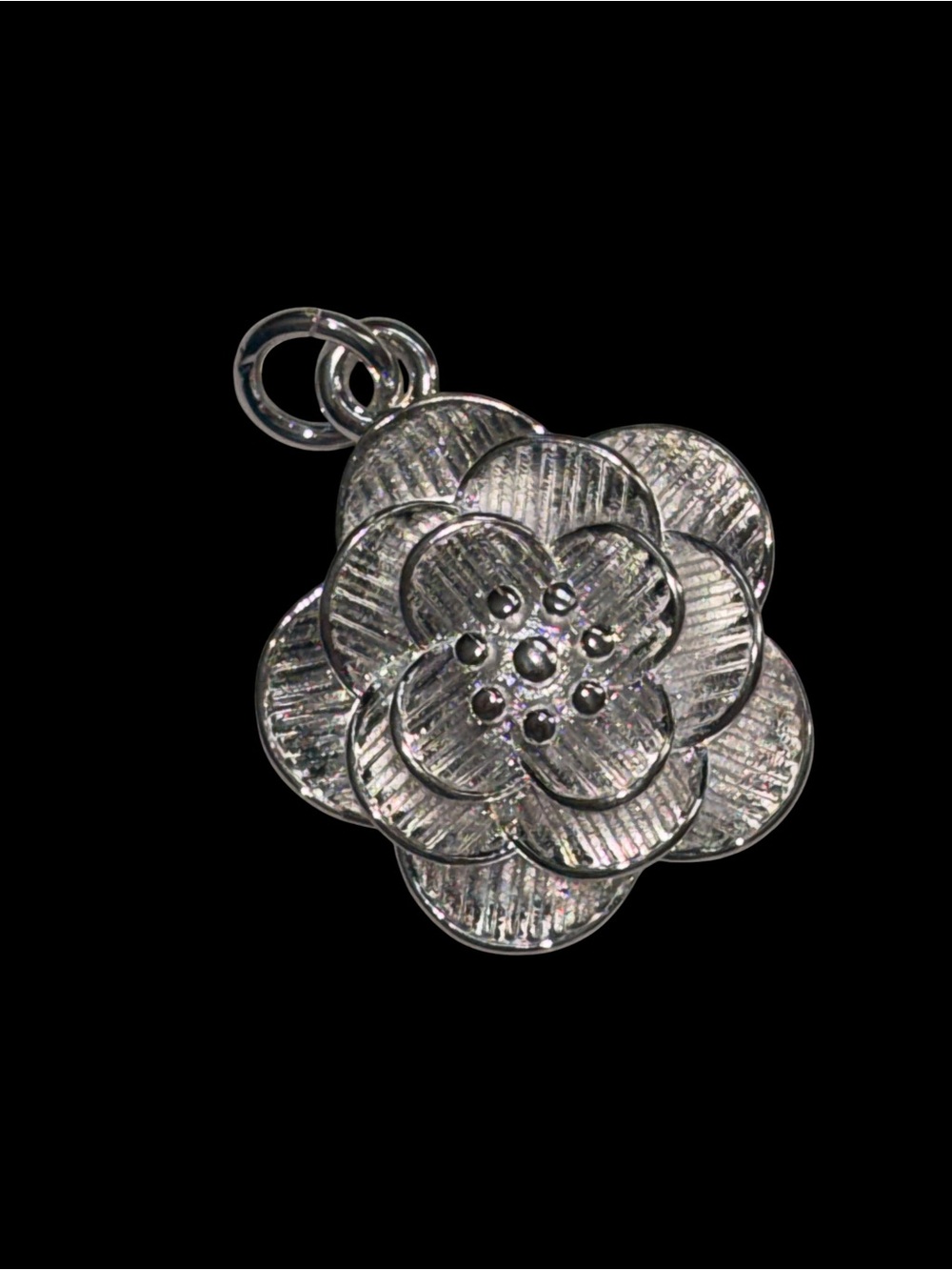 925 Silver Floral Pendant Charm - Women Jewelry